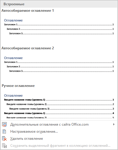 ручное оглавление