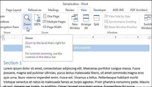 Одновременный просмотр страниц в Word