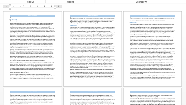 Одновременный просмотр страниц в Word