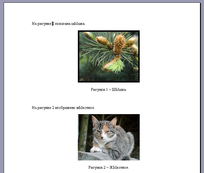 как сделать нумерацию рисунков в word