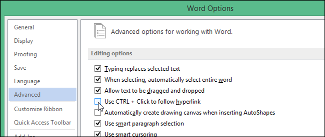 Переход по ссылкам в Word