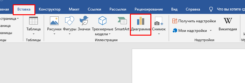 Как построить диаграмму в ворде