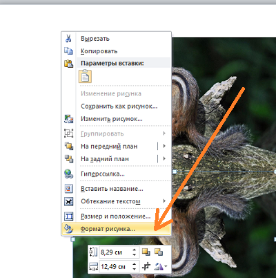 Сделать отражение изображения в Word 