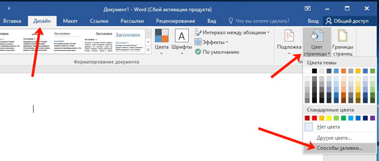 Способы заливки