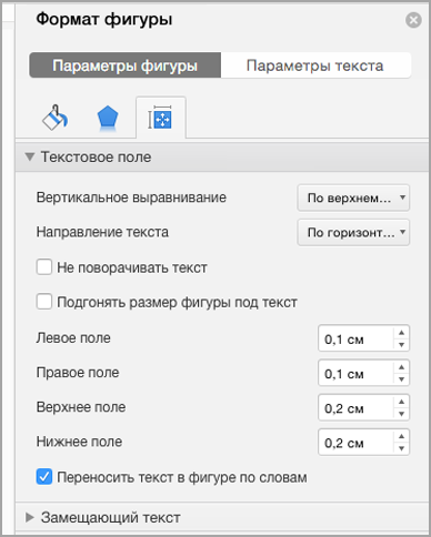 Область форматирования